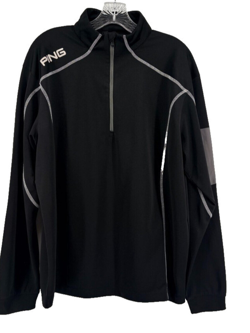 Ping Performance Long Sleeves Pullover 1/2 Zip Jacket Black Large